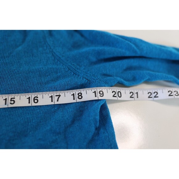 Eileen Fisher Top Sweater Women Size S Royal Blue 100% Organic Linen Round Neck - Picture 2 of 9